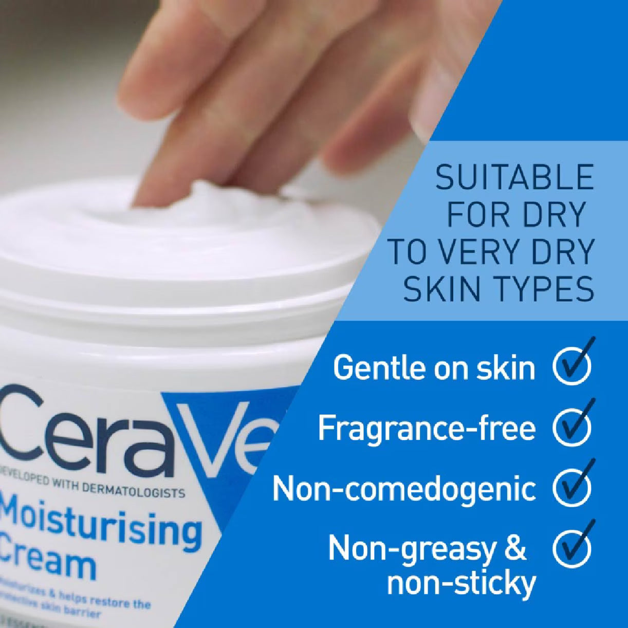 andbeautycare - CeraVe Moisturizing Cream for Body & Face – 48-Hour Hydration 454g