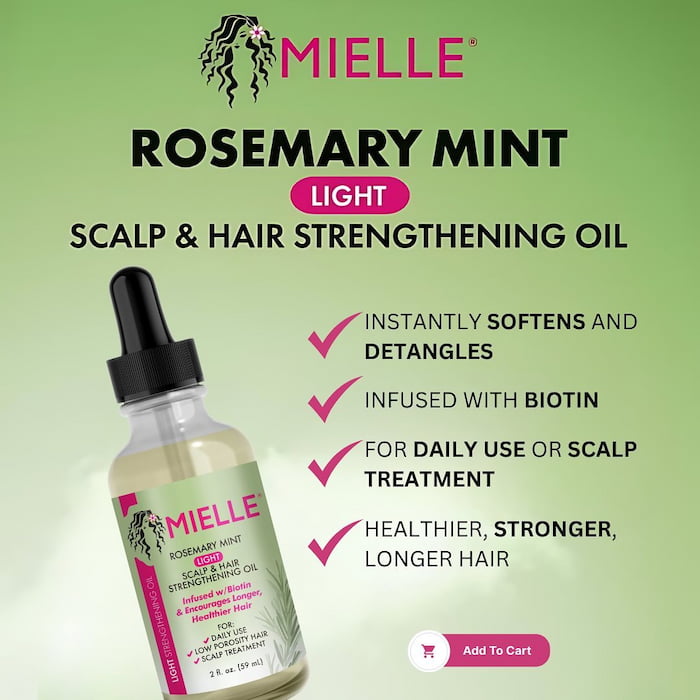 andbeautycare - Mielle Rosemary Mint Scalp & Hair Strengthening Oil 59ml