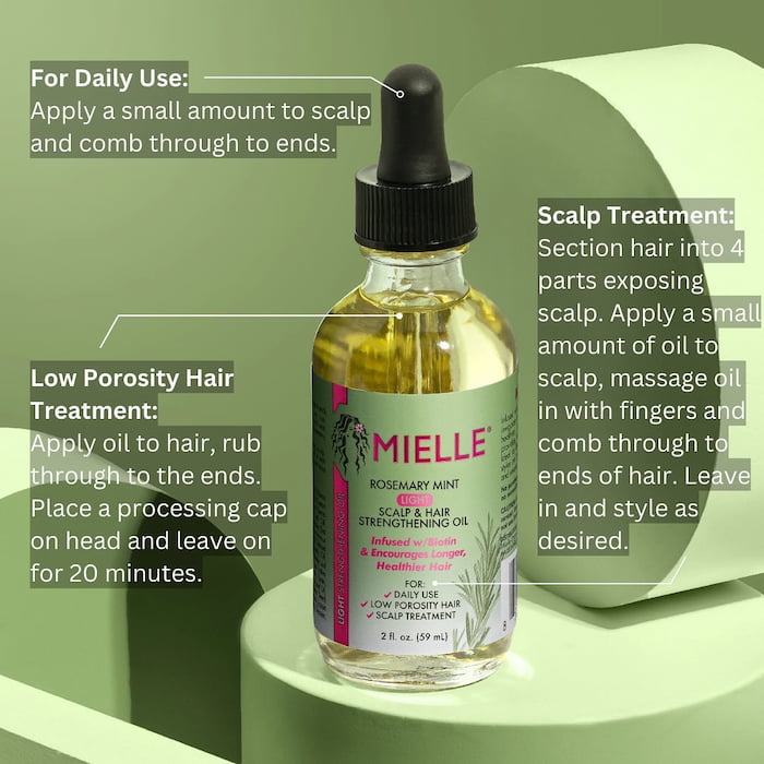 andbeautycare - Mielle Rosemary Mint Scalp & Hair Strengthening Oil 59ml
