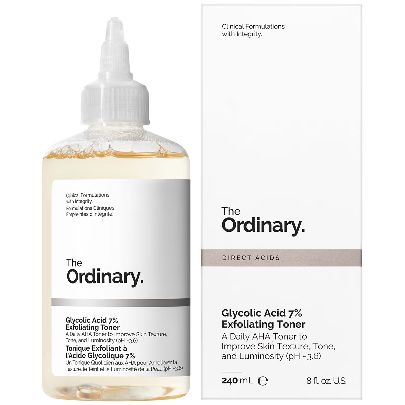 "The Ordinary Glycolic Acid 7% Exfoliating Toner 240ml – Brightening & Skin Renewal"